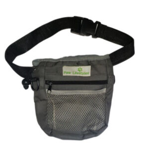Paw Lifestyles Dog Treat Training Pouch Carrier 3 Ways to Wear Grey Belt